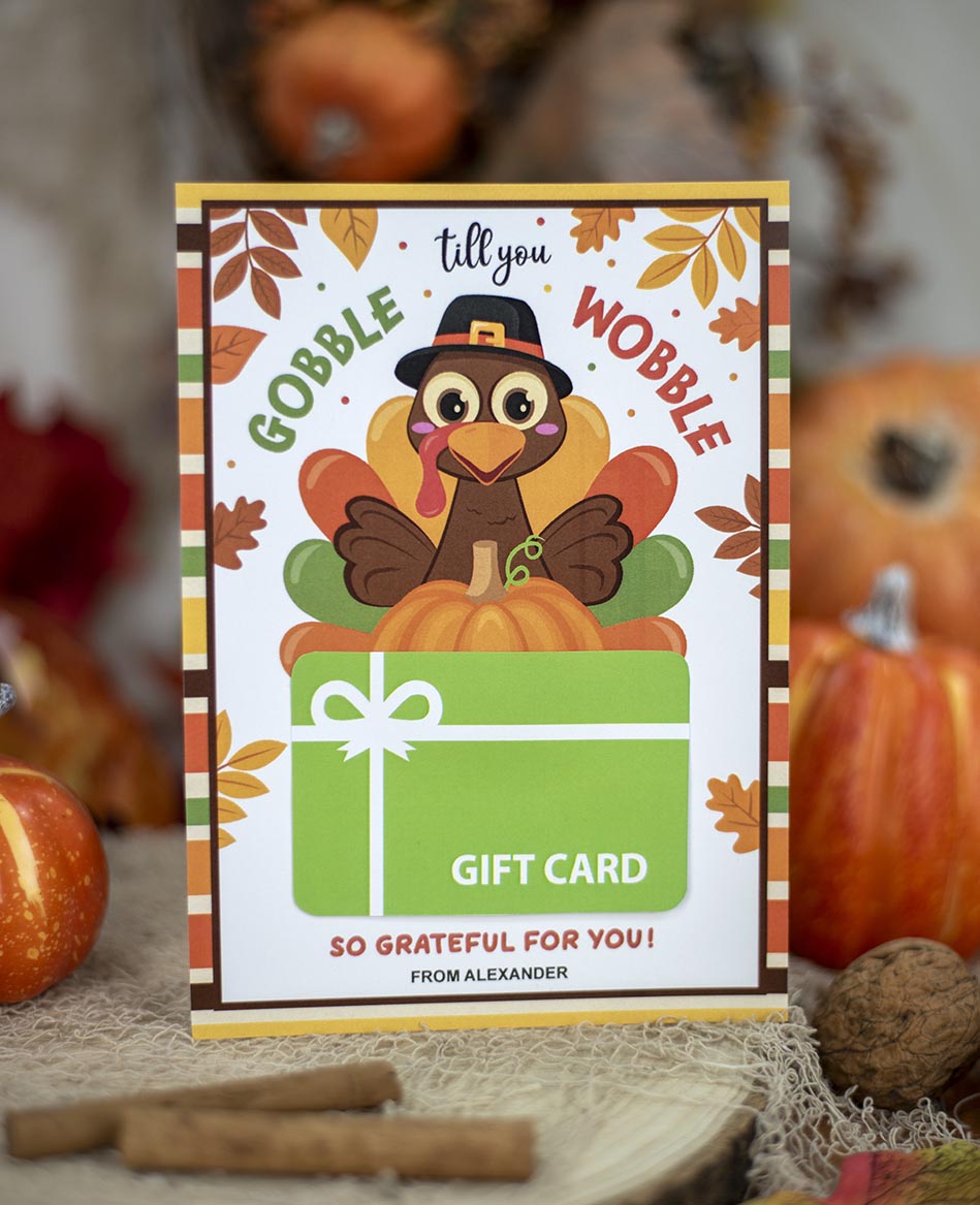 printable thanksgiving gift card holder